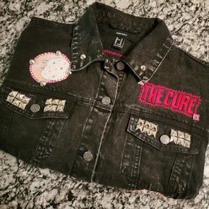 Customized Cropped & Studded Battle Jacket- Size Medium